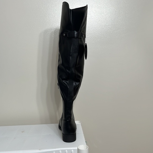 W566 Sun + Stone Black Women's Allicce Faux Leather Over-The-Knee Boots - Picture 4 of 5